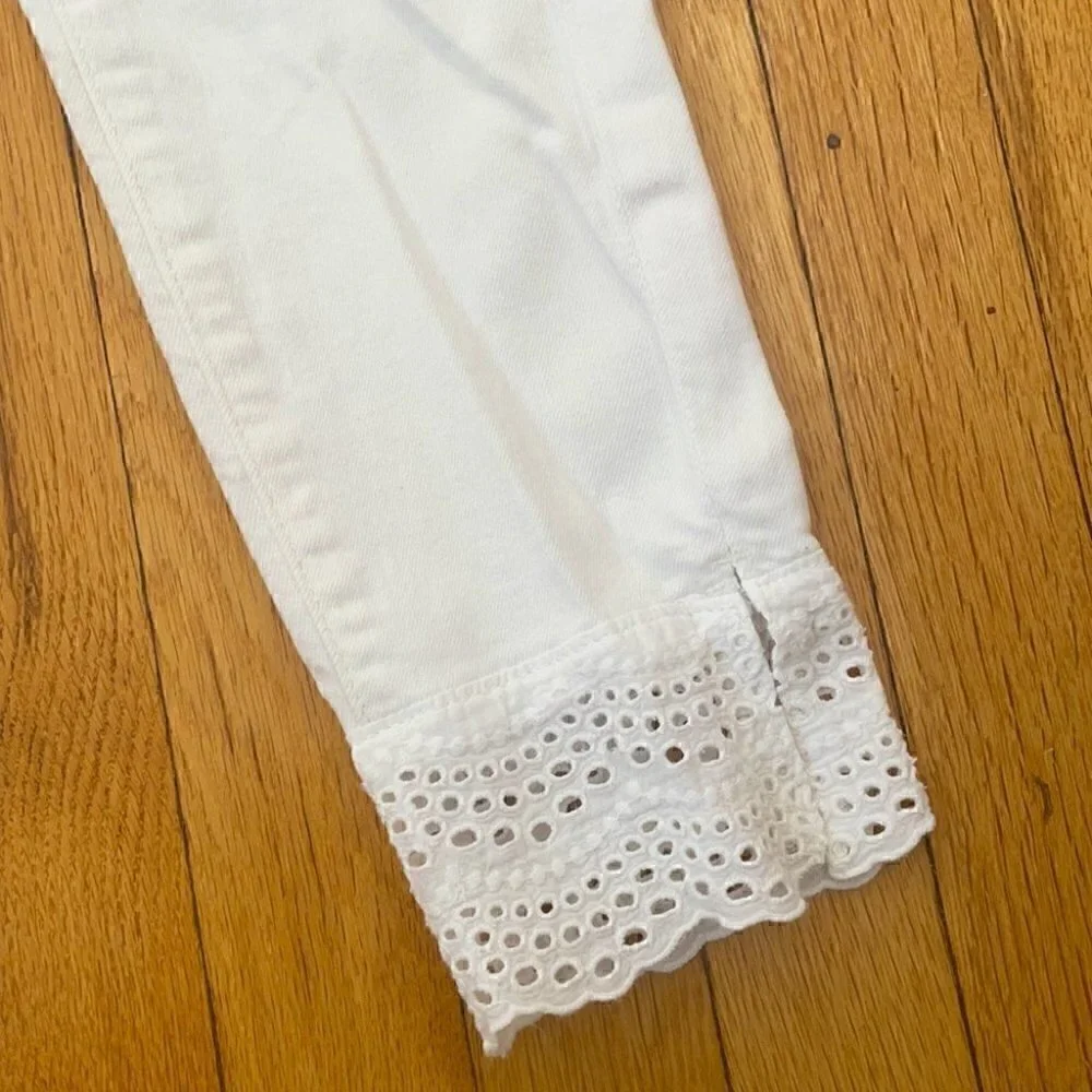 7 for all mankind Gwenevere Eyelet Trim Ankle Jeans - 23